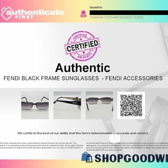 Fendi Black Frame Sunglasses - Picture 9 of 9